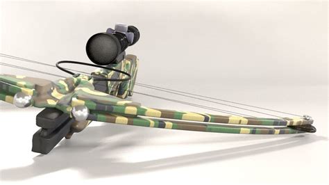 A modern style crossbow with scope 3D model | CGTrader