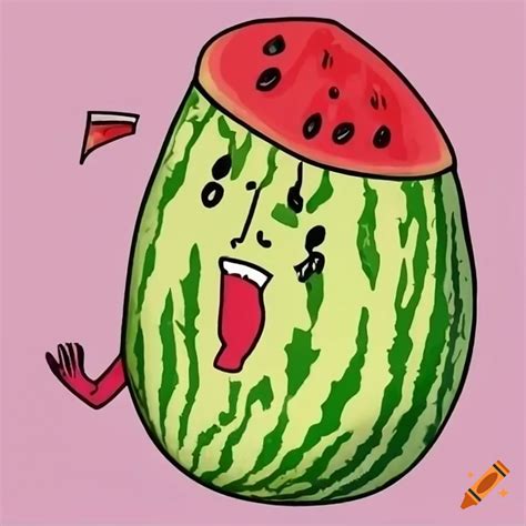Watermelon making a funny statement on Craiyon