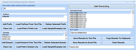 Random Email Address Generator Software 7.0 - Download, Review, Screenshots