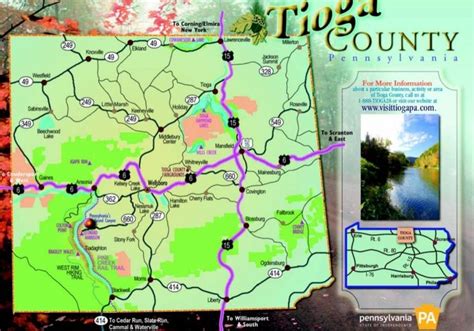 Tioga County Map | Tioga, Map, County map