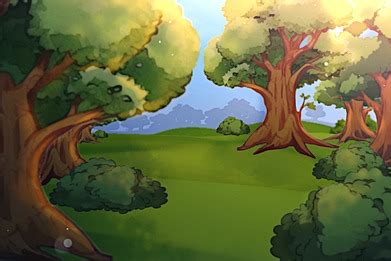 Cartoon Anime Styled Forest Background, Cartoon Forest, Forest Anime ...