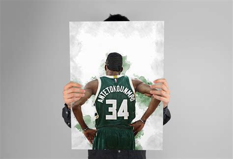 GIANNIS ANTETOKOUNMPO Sport Poster Basketball Player Poster Digital Art ...