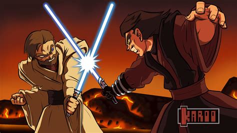 Anakin Vs Obi Wan Clone Wars Style - Ally thinking outloud