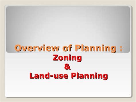 Land use planning