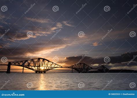 Edinburgh Forth Bridge Sunset Stock Image - Image of travel, tourist: 5002553