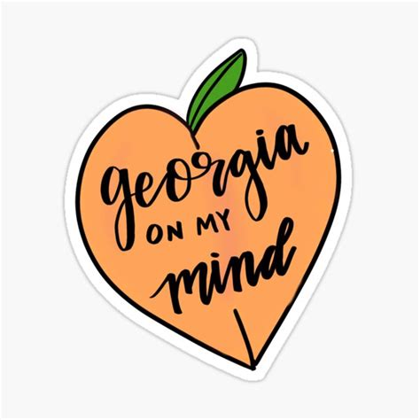 "Georgia Peach " Sticker for Sale by MKNAOS | Redbubble