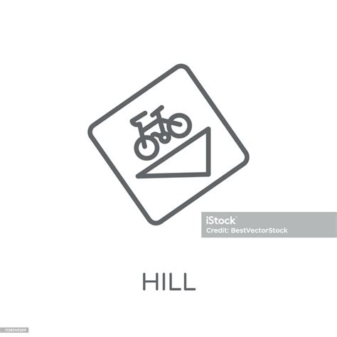 Hill Sign Linear Icon Modern Outline Hill Sign Logo Concept On White ...