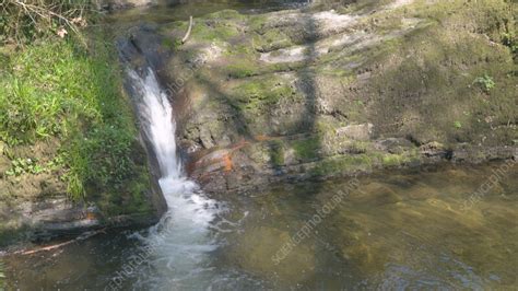 Natural waterfall, Afon Cloidach, Wales - Stock Video Clip - K011/3306 ...