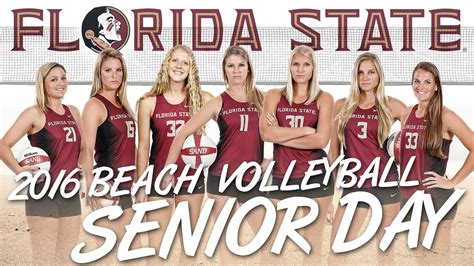 FSU Beach Volleyball Senior Day - YouTube