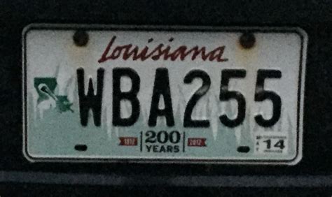 Louisiana license plate 200 years | License plate, Plates, Highway signs