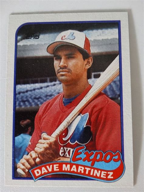 1989 Topps Dave Martinez Montreal Expos Wrong Back Error Baseball Card ...