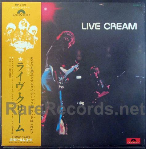 Cream – Live Cream original Japan LP with obi and gatefold cover and poster