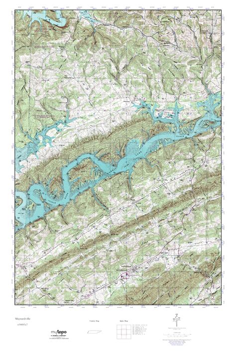 MyTopo Maynardville, Tennessee USGS Quad Topo Map