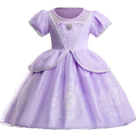 2018 Carnival Clothes Holiday Christmas Costume Kids Girl Princess Sofia the First Costume ...