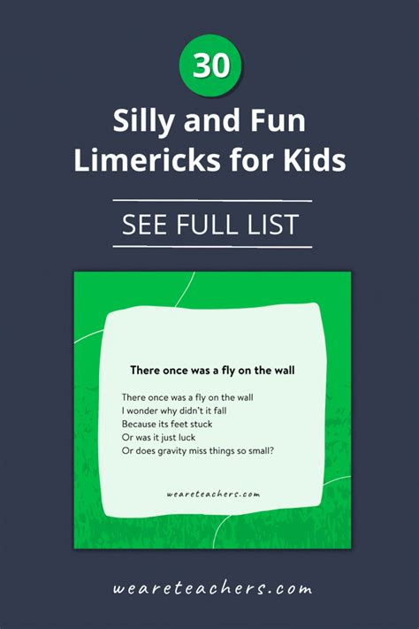 Limericks for Kids to Share in the Classroom