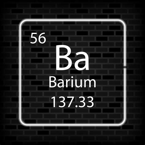 Barium neon symbol. Chemical element of the periodic table. Vector illustration. 21117556 Vector ...