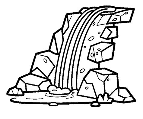 Normal Waterfall coloring page - Download, Print or Color Online for Free