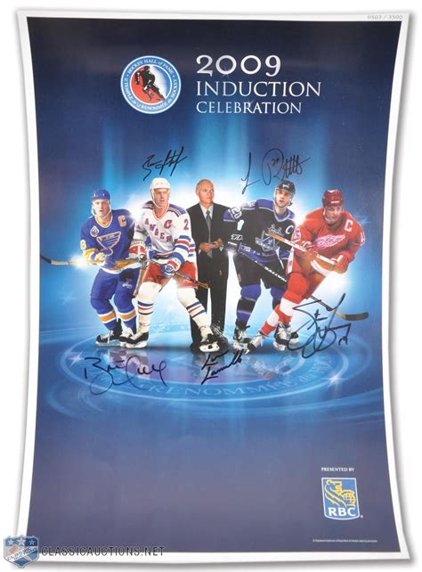 2009 Hockey Hall of Fame Inductees Signed Poster, Including Yzerman ...