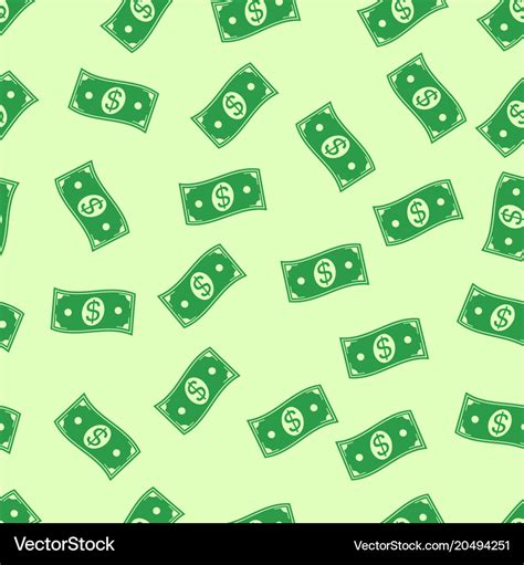 Seamless background money rain flying in air Vector Image