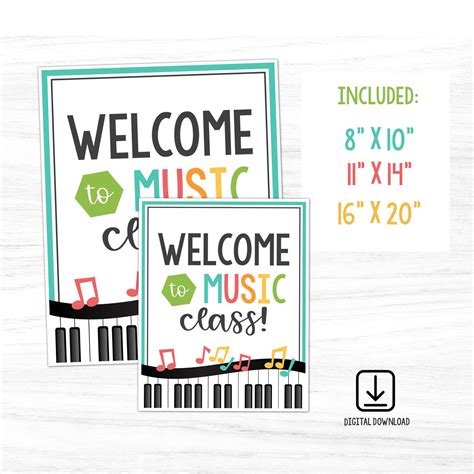 Welcome to the Music Room Music Class Poster Music Teacher - Etsy