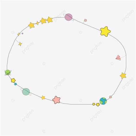 Starry Sky Space Cartoon Border, Star, Cute Galaxy Border, Frame PNG ...