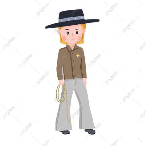 Roping Cowboy Clipart Transparent Background, Cowboy Holding Rope Clipart, Cowboy, Rope, The ...