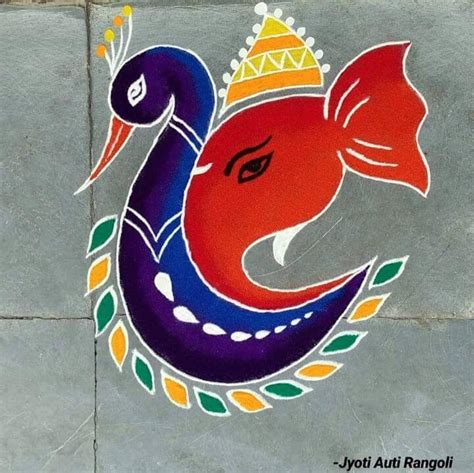 10+ Lord Ganesha Rangoli Designs 2024 - K4 Craft