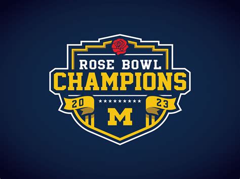 MICHIGAN WOLVERINES 2023 ROSE BOWL CHAMPIONS - Logo Concept by Matthew ...