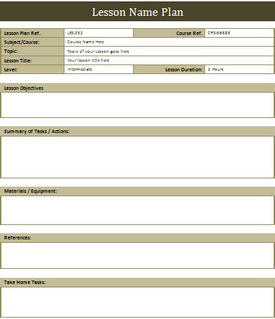 MS Word Lesson Plan for Teachers | Office Templates Online