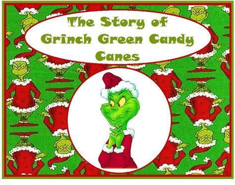 Grinch Candy Cane Card Digital Label (Instant Download)