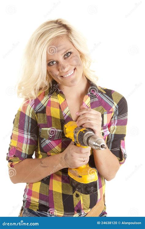 Woman drill happy stock photo. Image of expression, happy - 24638120