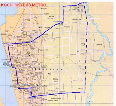 Smart City Kochi (cochin), Kerala, India - News: Route map of Kochi ...