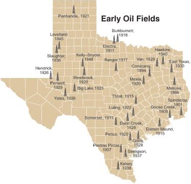 History of Oil Discoveries in Texas | TX Almanac