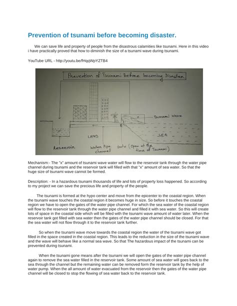 (PDF) Prevention of tsunami before becoming disaster