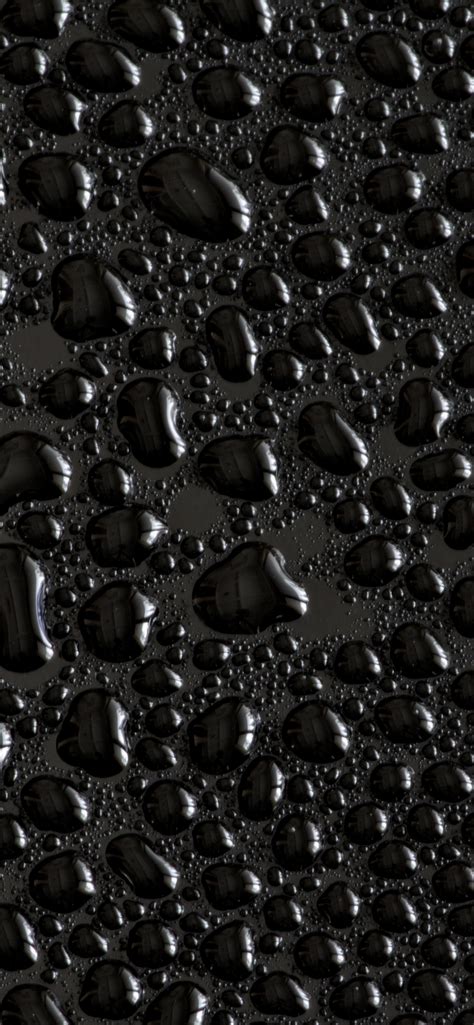 Water droplets Wallpaper 4K, Black background, Texture