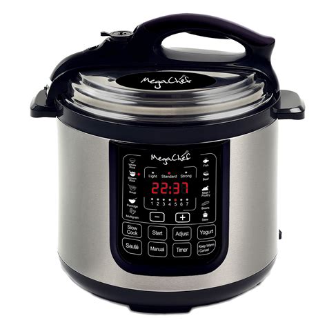 MegaChef 97099676M 8 Quart Digital Pressure Cooker with 13 Pre-set Multi Function Features