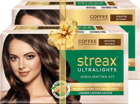 Streax Ultralights Highlighting Kit-coffee Collection-mocha Brown- Hair Color (Mocha Brown ...