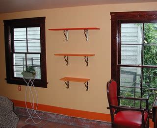 Three Orange Shelves | I made these shelves progressively sm… | Flickr