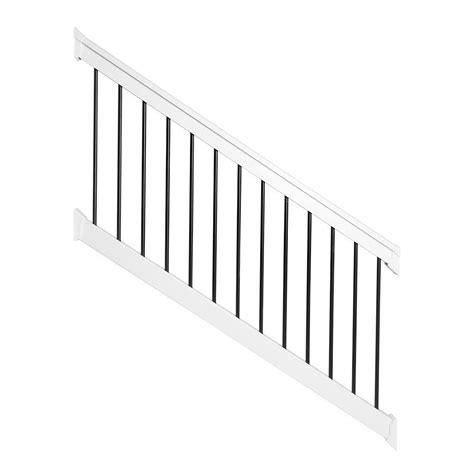 Weatherables Bellaire 3 ft. H x 72 in. W White Vinyl Stair Railing Kit WWR-THDBA36-S6S - The ...