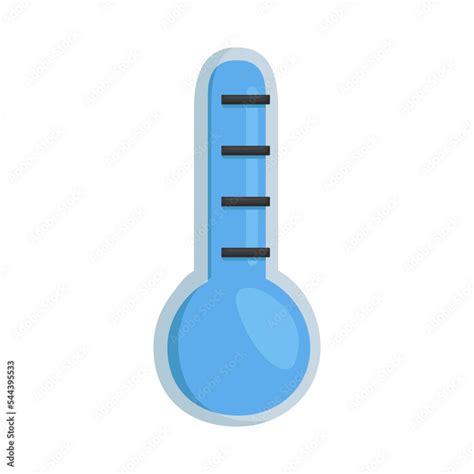 Cold Thermometer Sign Emoji Icon Illustration. Measurement Vector ...