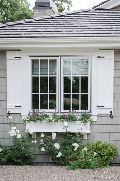 How Window Shutters and Planter Boxes Transformed the Exterior of My House - Sanctuary Home Decor