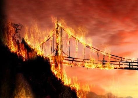 burning bridge flipped | Burning bridges, Bridge tattoo, Bridge painting