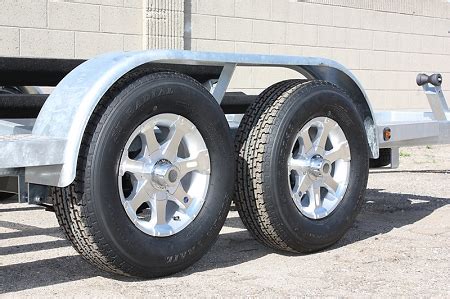 ST205/75R14 Radial Trailer Tire and 14 inch 5 Bolt Series 6 Aluminum Trailer Rim