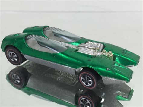 HOT WHEELS Redline 'Splittin Image' Green Vintage 1968 Mattel USA