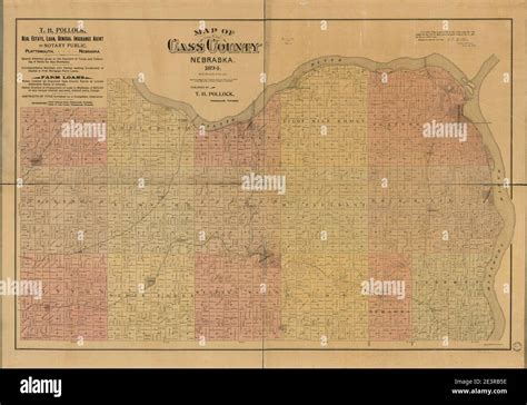 Map of Cass County, Nebraska Stock Photo - Alamy