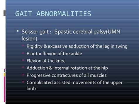 Gait and gait abnormalities