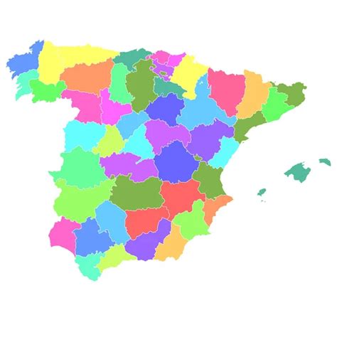 Spain map of the region Stock Photos, Royalty Free Spain map of the region Images | Depositphotos