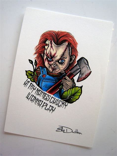 Outline Chucky Tattoo Designs