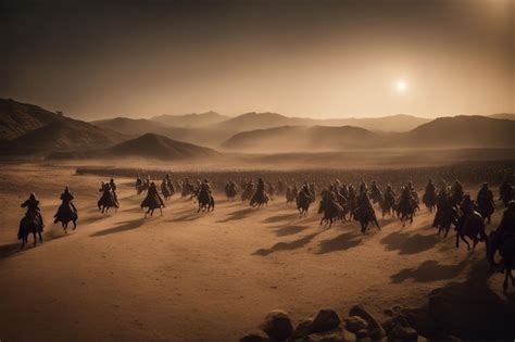 Premium Photo | Scenery depicting a battlefield from the Mahabharata