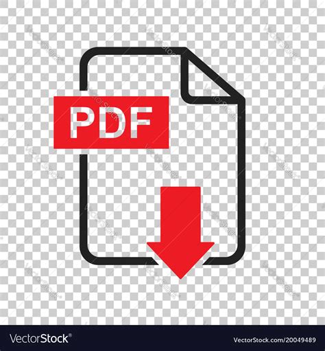 Pdf download icon simple flat pictograph Vector Image